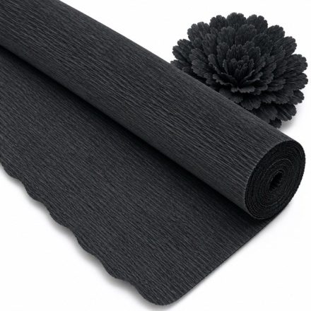 Krepina Italienisch 180gr schwarz 50cm/250cm Dekoratives Dekorationspapier