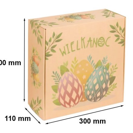 Stanzkarton – Faltkarton Ostern Eier 300x300x110 mm Fassonschachtel