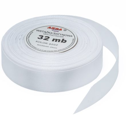 Satinband weiß 12 mm 32 m zum Verpacken Geschenke WS8002