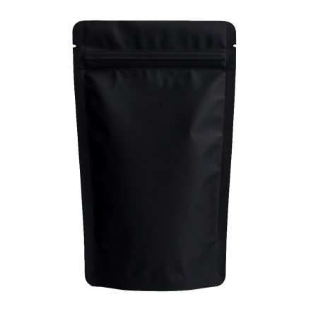 Doypack schwarz Mat 250ml 110x185x70 Beutel Mit Schließen - 50 Stück