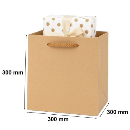 Papiertüte kraft für Geschenke LUX 30x30x30 cm braun 210 g/m2