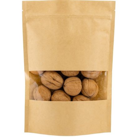 Doypack JAPAN KRAFT 2000ml Mit Kleinem Fenster Tasche Mit Schließen 25 Stück