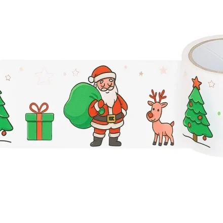 Packband – Weihnachtsband Weihnachtsmann 50mm/54m Packakow Selbstklebende Geschenke