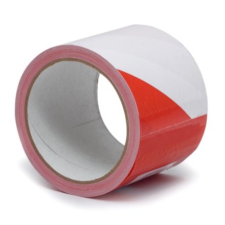 Warnbänder für weiß-rot 75 mm x 100 m ohne Kleber