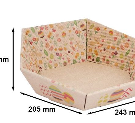 Tablett Ostern Geschenkkorb FRÜSSE 243x205x100 mm