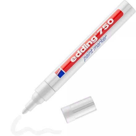 Edding Ölmarker E-750 weiß 2-4 mm für Metall, Glas und Kunststoff