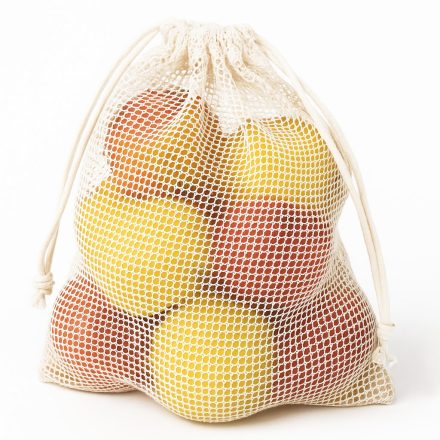 Sack aus Baumwollnetz ECRU 30x45 cm für Öko-Shopping