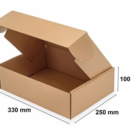 Stanzkarton A4 330x250x100 mm F427 Stanzschachtel braun