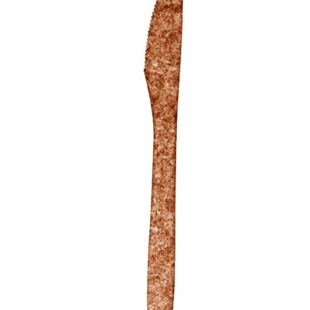 Einmaliges Messer aus Holzfasern 17 cm, braun, 80 Stück