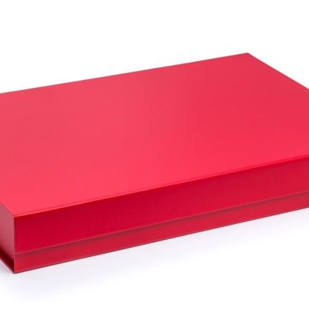 Flache rot Magnetbox XL 500x340x70 mm zum Geschenk