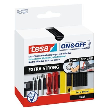 Kleberraps auf TESA Extra Strong 1 m x 50 mm schwarz