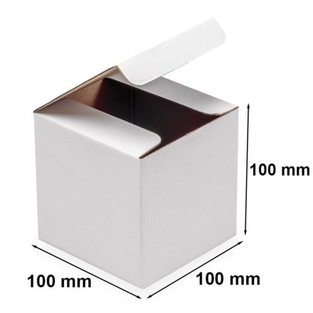 Stanzkarton – weiß Faltschachtel 100x100x100mm F211 Fasson-Box