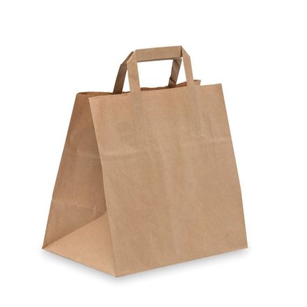 Papiertüte kraft 260x170x250 braun mit Griff 70g 10 Stück.