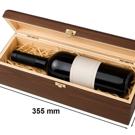 Holzschachtel für Wein K-981 EX Bronze mit Füllung, braun