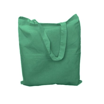 Baumwollbeutel für grün Einkäufe 38x42 cm Griff 35 cm 140 g/m2
