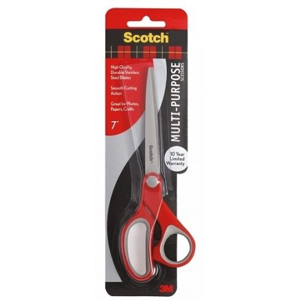 Ergonomische Büroschere Scotch 18 cm für rot-graues Papier