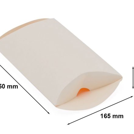 Schachtel mit Dekoration Typ Geschenkkissen 250x165x50 weiß L