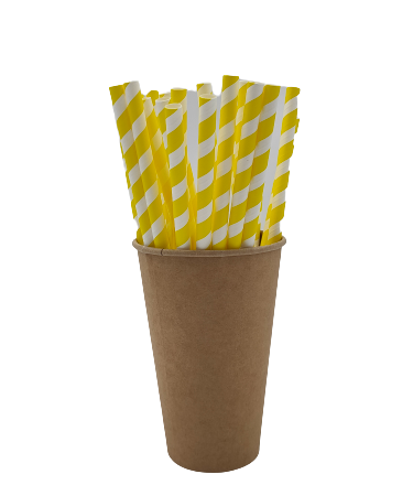 Ökologische Papierhäcksler gelb Streifen 8x210 mm 250 Stück Getränke