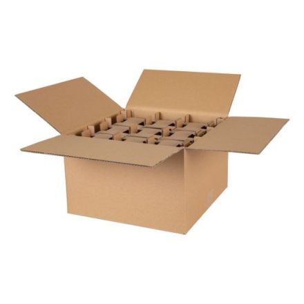 Umkarton für 9 Gläser 0,9 l 350x350x230 mm EB580 mit Gitter