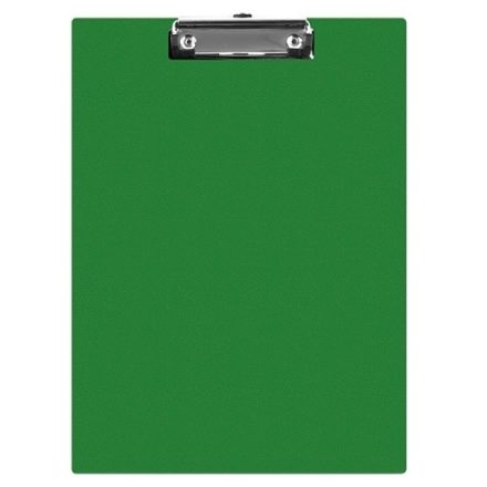 Clipboard PVC A5 grün mit Klemme und Stifttasche