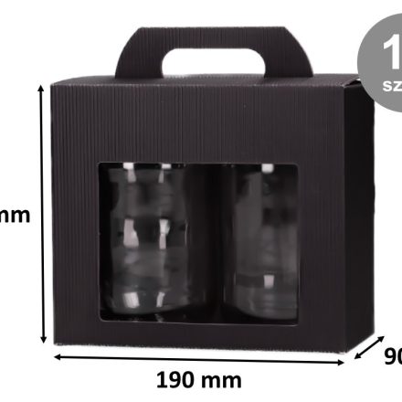 Umkarton für 2 Gläser 0,9l 190x90x160mm 10 Stück