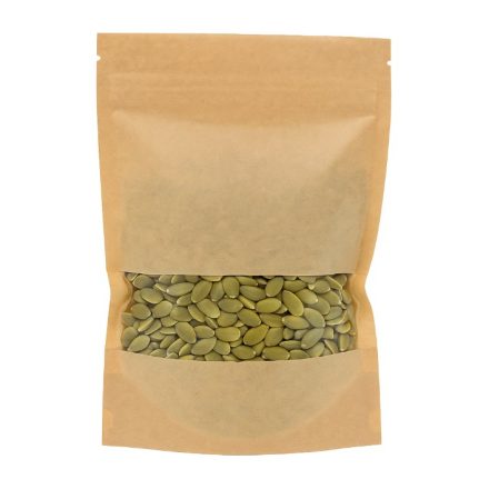 Doypack Papier + PE 100 ml, Handtaschen mit einem kleinen Fenster 100 Stück