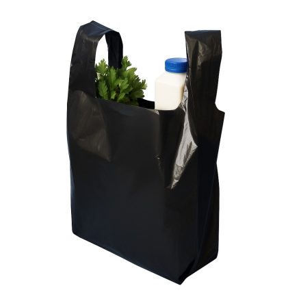 LDPE-Folie-Werbung zum Shopping 30x55 cm schwarz, Verpackung 50 Stück