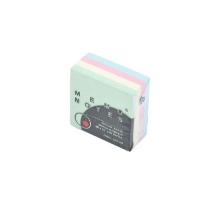 Klebekarten Memo Würfel 75x75 mm 400 Pastellkarten Mix