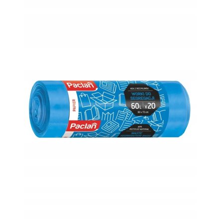 Paclan Papiersäckchen 60 l 20 LDPE blau Stücke