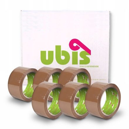 Packband Solvent Kautschuk braun UBIS 48mm/60yd - Satz von 6 Stück